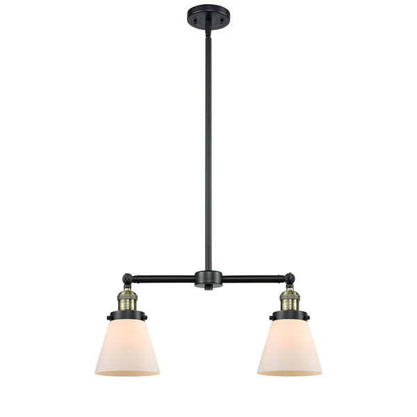 Cone Island Light shown in the Black Antique Brass finish with a Matte White shade