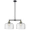 Bell Island Light shown in the Black Antique Brass finish with a Clear shade