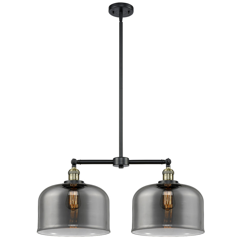 Bell Island Light shown in the Black Antique Brass finish with a Plated Smoke shade