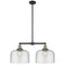 Bell Island Light shown in the Black Antique Brass finish with a Seedy shade