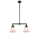 Cone Island Light shown in the Matte Black finish with a Matte White shade