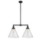 Cone Island Light shown in the Matte Black finish with a Seedy shade