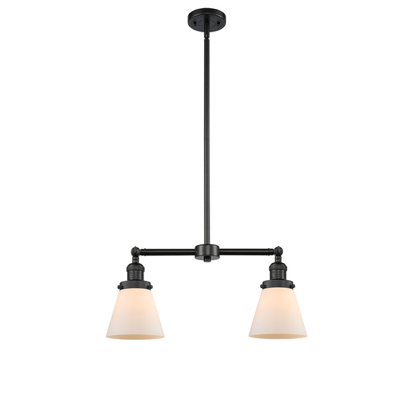 Cone Island Light shown in the Matte Black finish with a Matte White shade