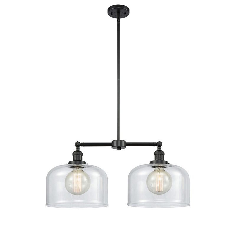 Bell Island Light shown in the Matte Black finish with a Clear shade