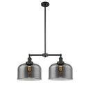 Bell Island Light shown in the Matte Black finish with a Plated Smoke shade