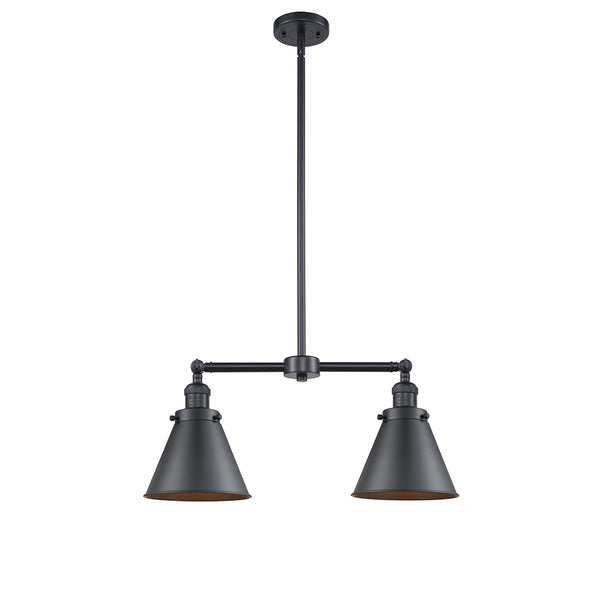 Appalachian Island Light shown in the Matte Black finish with a Matte Black shade