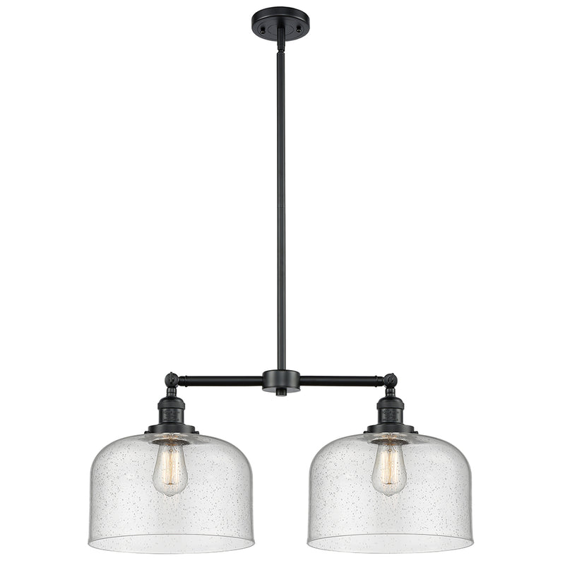 Bell Island Light shown in the Oil Rubbed Bronze finish with a Seedy shade