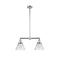 Cone Island Light shown in the Polished Chrome finish with a Clear shade
