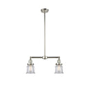 Canton Island Light shown in the Polished Nickel finish with a Clear shade