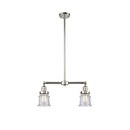 Canton Island Light shown in the Polished Nickel finish with a Seedy shade