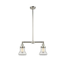 Bellmont Island Light shown in the Polished Nickel finish with a Clear shade