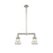 Bellmont Island Light shown in the Polished Nickel finish with a Clear shade