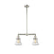 Bellmont Island Light shown in the Polished Nickel finish with a Seedy shade