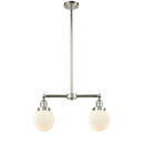 Beacon Island Light shown in the Polished Nickel finish with a Matte White shade