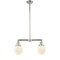 Beacon Island Light shown in the Polished Nickel finish with a Matte White shade