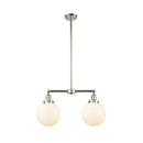 Beacon Island Light shown in the Polished Nickel finish with a Matte White shade