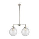 Beacon Island Light shown in the Polished Nickel finish with a Clear shade