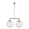 Beacon Island Light shown in the Polished Nickel finish with a Seedy shade