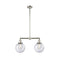 Beacon Island Light shown in the Polished Nickel finish with a Seedy shade