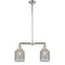 Stanton Island Light shown in the Polished Nickel finish with a Clear Wire Mesh shade