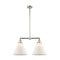 Cone Island Light shown in the Polished Nickel finish with a Matte White shade