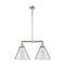 Cone Island Light shown in the Polished Nickel finish with a Clear shade