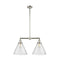 Cone Island Light shown in the Polished Nickel finish with a Seedy shade