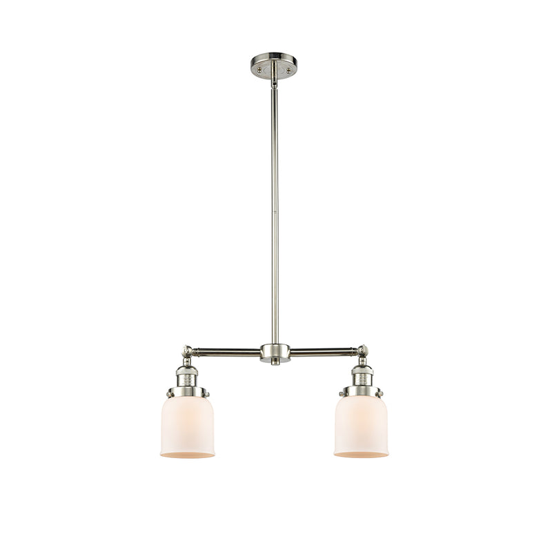 Bell Island Light shown in the Polished Nickel finish with a Matte White shade