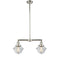 Oxford Island Light shown in the Polished Nickel finish with a Clear shade