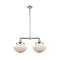 Oxford Island Light shown in the Polished Nickel finish with a Matte White shade