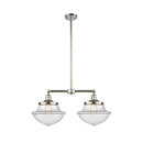 Oxford Island Light shown in the Polished Nickel finish with a Clear shade