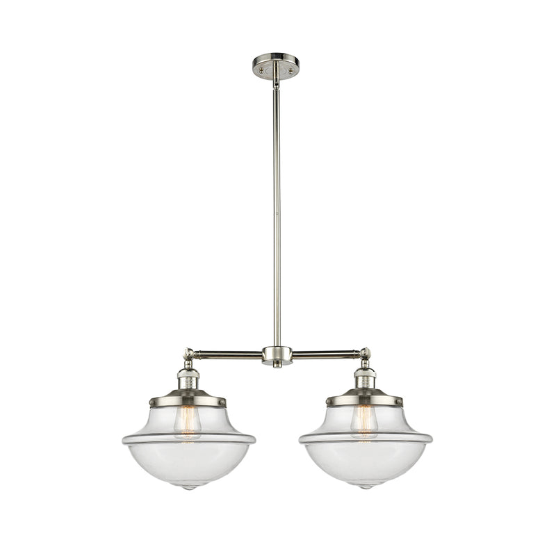 Oxford Island Light shown in the Polished Nickel finish with a Clear shade