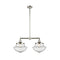 Oxford Island Light shown in the Polished Nickel finish with a Seedy shade