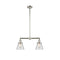 Cone Island Light shown in the Polished Nickel finish with a Clear shade