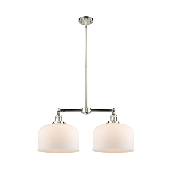 Bell Island Light shown in the Polished Nickel finish with a Matte White shade