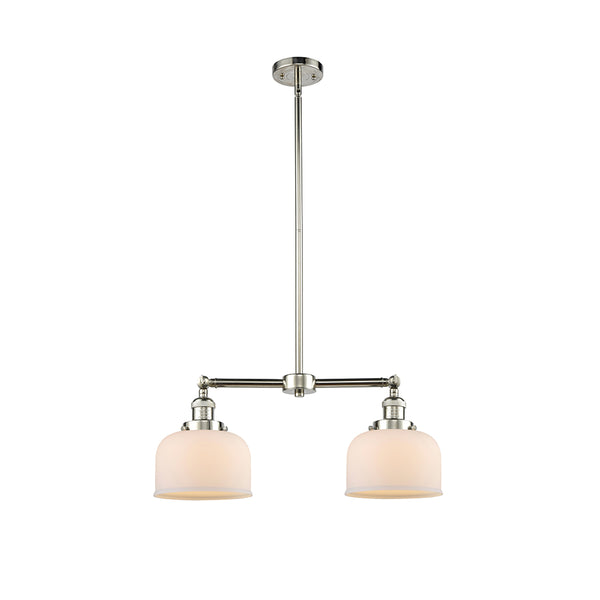 Bell Island Light shown in the Polished Nickel finish with a Matte White shade