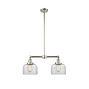 Bell Island Light shown in the Polished Nickel finish with a Clear shade