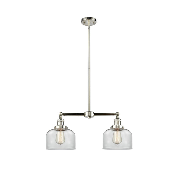 Bell Island Light shown in the Polished Nickel finish with a Clear shade