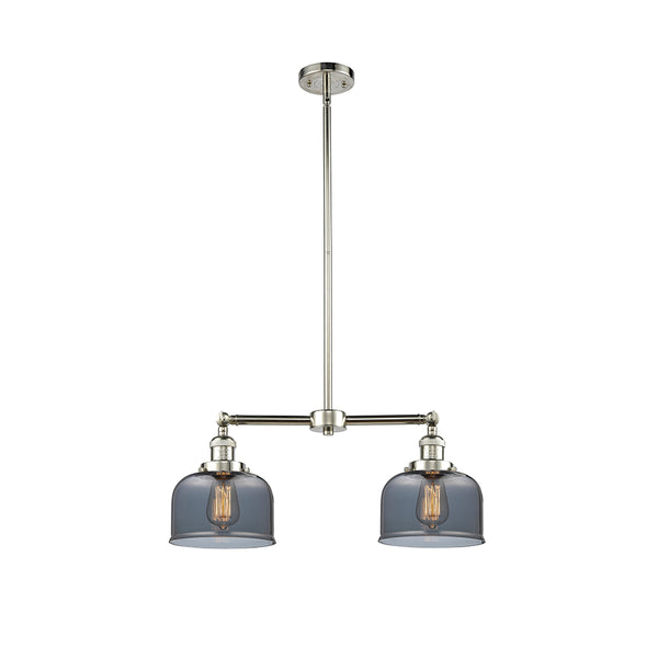 Bell Island Light shown in the Polished Nickel finish with a Plated Smoke shade