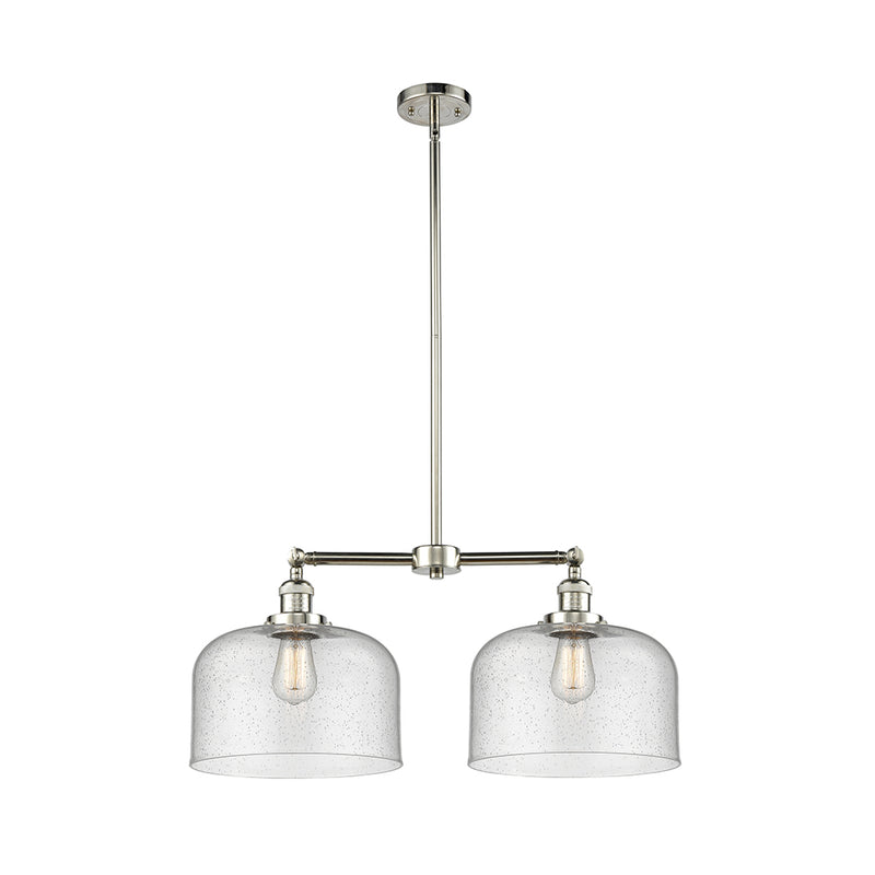 Bell Island Light shown in the Polished Nickel finish with a Seedy shade