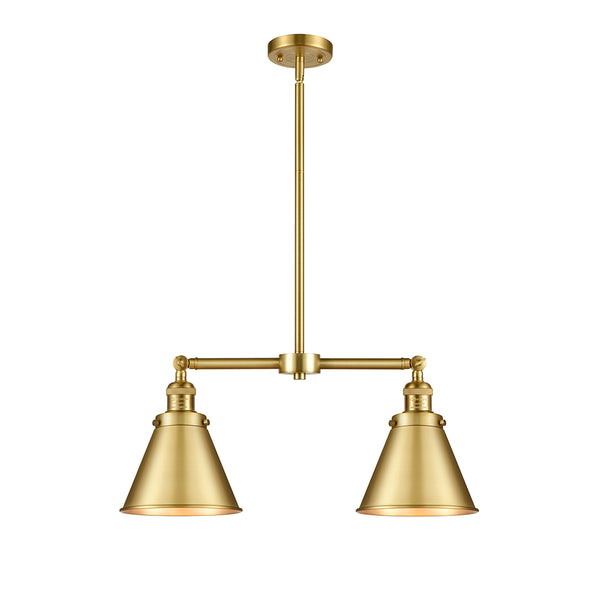 Appalachian Island Light shown in the Satin Gold finish with a Satin Gold shade