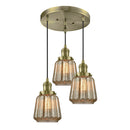 Chatham Multi-Pendant shown in the Antique Brass finish with a Mercury shade