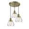 Fulton Multi-Pendant shown in the Antique Brass finish with a Clear shade