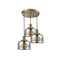 Bell Multi-Pendant shown in the Antique Brass finish with a Silver Plated Mercury shade