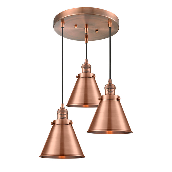 Appalachian Multi-Pendant shown in the Antique Copper finish with a Antique Copper shade