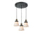 Cone Multi-Pendant shown in the Black Antique Brass finish with a Matte White shade