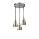 Addison Multi-Pendant shown in the Brushed Satin Nickel finish with a Brushed Satin Nickel shade