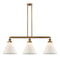 Cone Island Light shown in the Brushed Brass finish with a Matte White shade