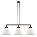 Cone Island Light shown in the Oil Rubbed Bronze finish with a Matte White shade