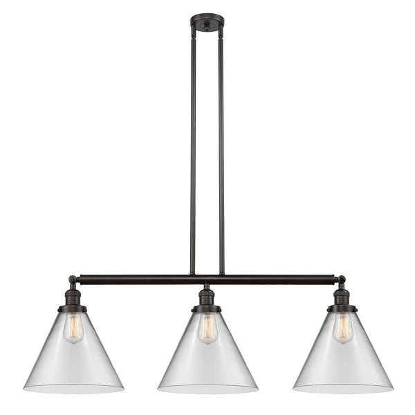 Cone Island Light shown in the Oil Rubbed Bronze finish with a Clear shade